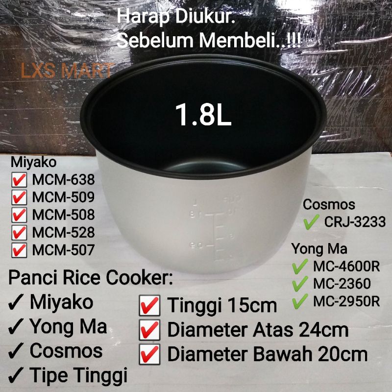 Jual Panci Magic Com Tinggi Cm Miyako Yongma Dll Shopee Indonesia