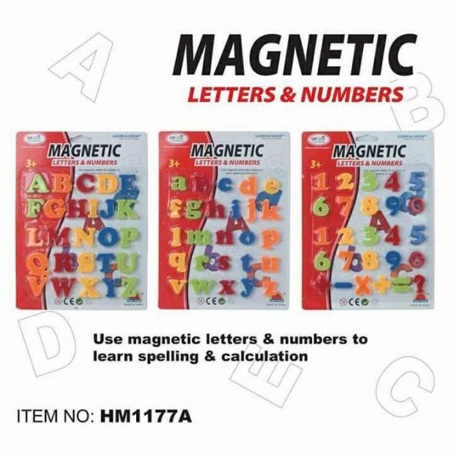 Jual Magnetic Letters Numbers Blister / Magnet Huruf Angka | Shopee ...