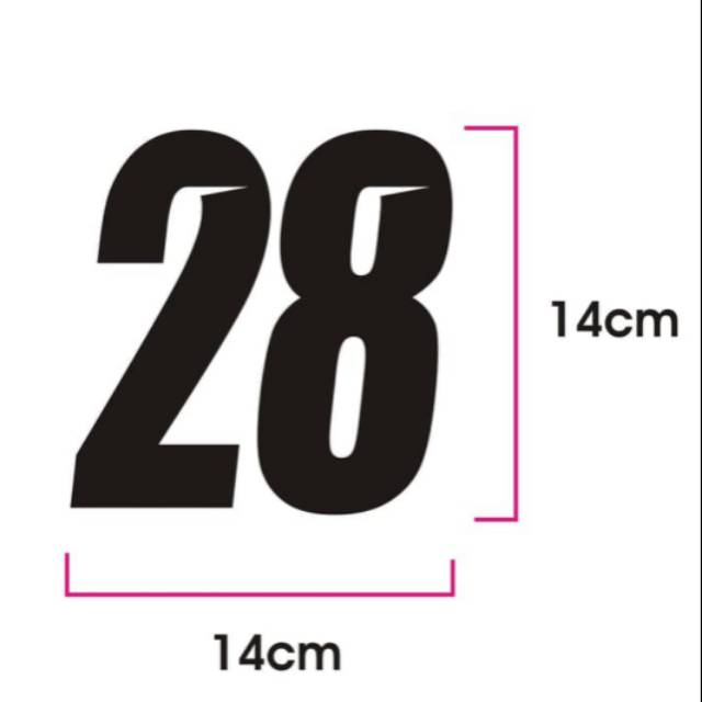 Jual Cutting Sticker Model Angka 28 Sticker Cutting Sticker Mobil jdm ...