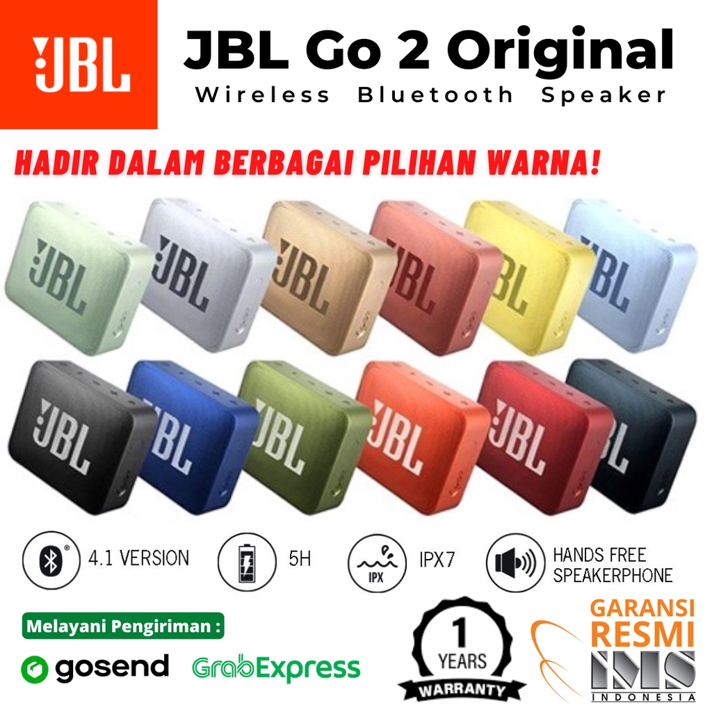 Jual JBL GO 2 / GO2 Waterproof Portable Bluetooth Speakers Waterproof ...