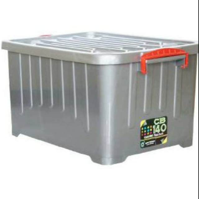 Jual Box Container MPW CB 140 L ABU2/SILVER + Roda | Shopee Indonesia