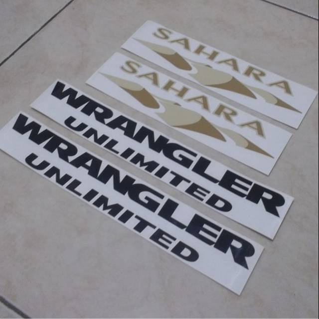 Jual Sticker Stiker Set Jeep Sahara Wrangler | Shopee Indonesia