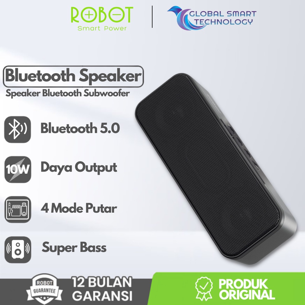 Jual Robot RB520 Speaker Bluetooth 5.0 Portable Audio Wireless Super ...