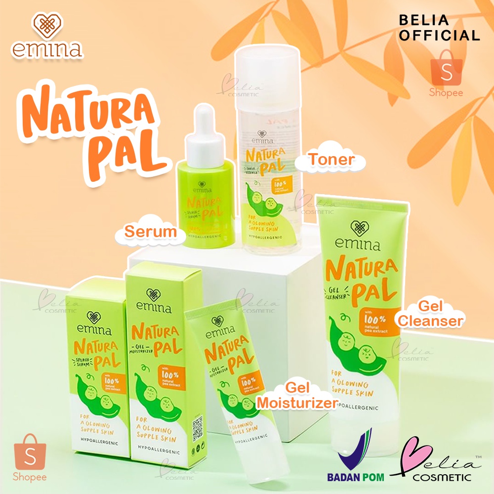 Jual BELIA EMINA Natura Pal Toner Essence Serum Gel Cleanser Gel