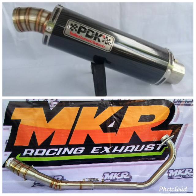 Jual Knalpot Racing pdk carbon fullsystem for motor 150cc all tipe ...