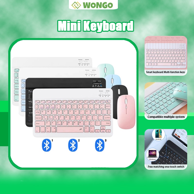 Jual WONGO 2nd gen Pro 10 Inch 3 in 1 Wireless Bluetooth Keyboard Mouse ...