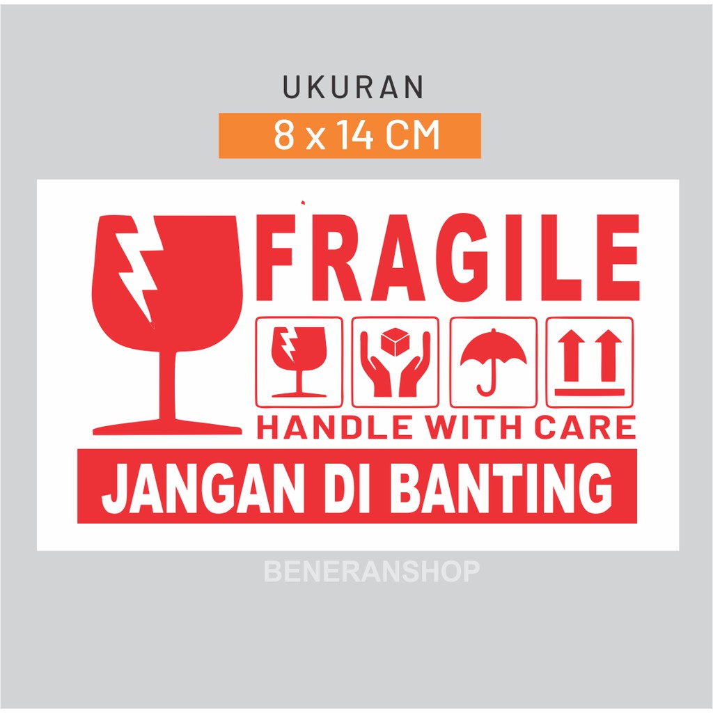 Jual Sticker Fragile Pecah Belah Stiker Pecah Belah Ukuran Besar Shopee Indonesia 5720