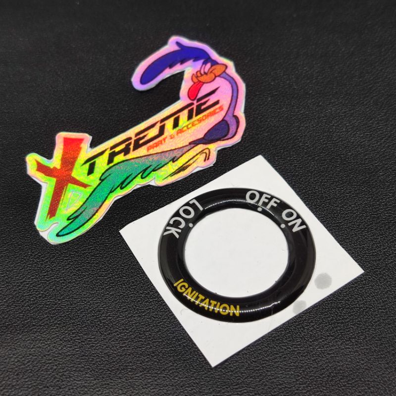 Jual Stiker Label Kunci Kontak Ninja R SS RR Sticker Model Timbul ...