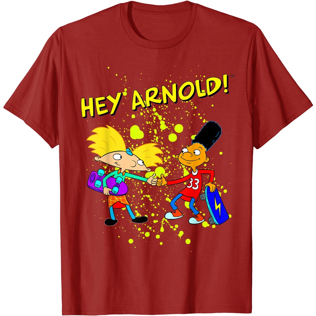 Jual Kaos Nickelodeon Hey Arnold Double Thumbs Up Skateboard T Shirt