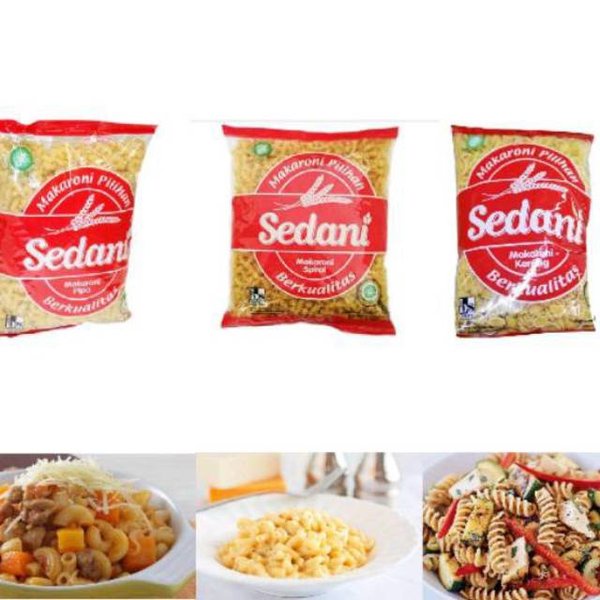 Jual (1 kg) SEDANI MAKARONI Mentah Pipa/Kerang/Spiral Kemasan Bogasari ...