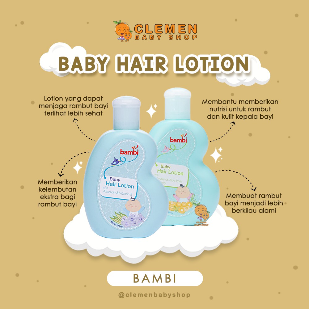 Jual Bambi Hair Lotion 100 ML | Shopee Indonesia