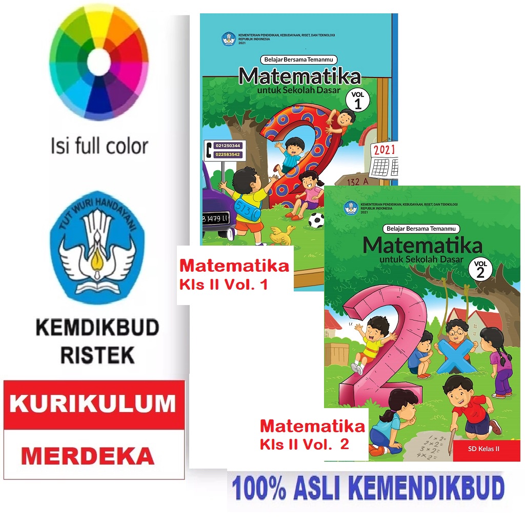 Jual Kurikulum Merdeka Sd Kelas 2 - Buku Siswa Matematika Volume 1 Dan ...