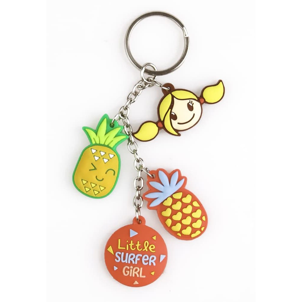 Jual Surfer Girl Pineapple Fiesta Keyring 17NVRAKEY01 | Keychain ...