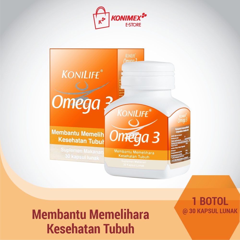 Jual Konilife Omega 3 Food Supplement Botol 30 Softcapsule Minyak Ikan ...