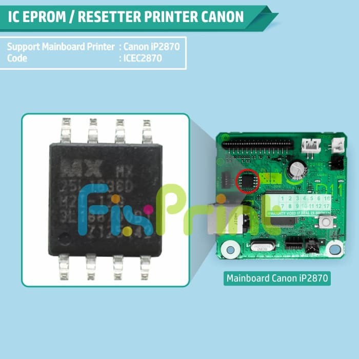 Jual IC Eprom Eeprom Canon iP2870 Resetter Reset Counter Printer ...