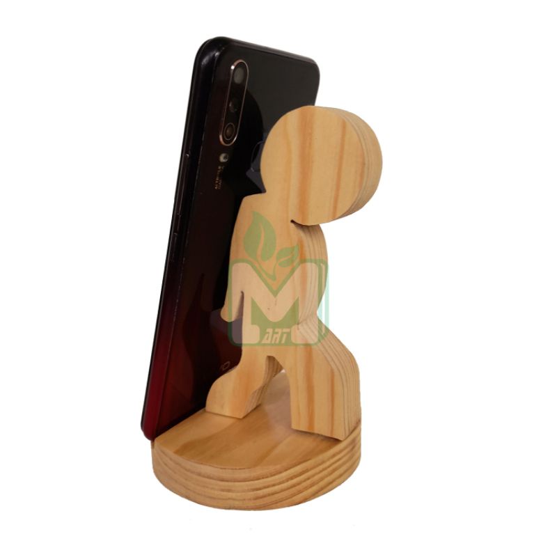 Jual Stand Hp Kayu Holder Phone Karakter Penyangga Hp Portable Marlaa Art Shopee Indonesia