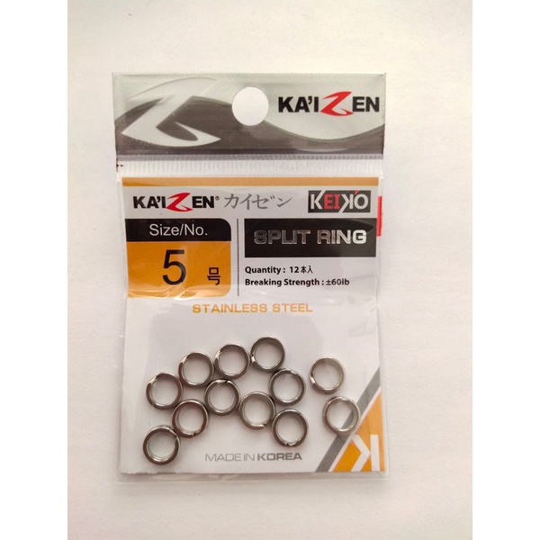 Jual Perlengkalan Mancing KAIZEN KEIKO SPLIT RING | Stainless Steel ...