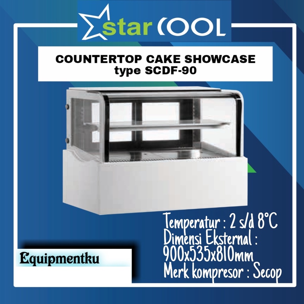 Jual starcool scdf-90 countertop cake showcase | Shopee Indonesia