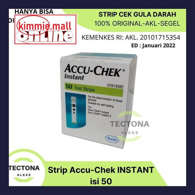 Jual Kimess74 Accu Chek Instant Isi 50 Strip Test - Accu Check - Strip ...