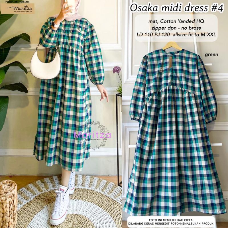 Jual OSAKA MIDI DRESS#4 MATT COTTON YANDED HQ BY MARITZA | Shopee Indonesia