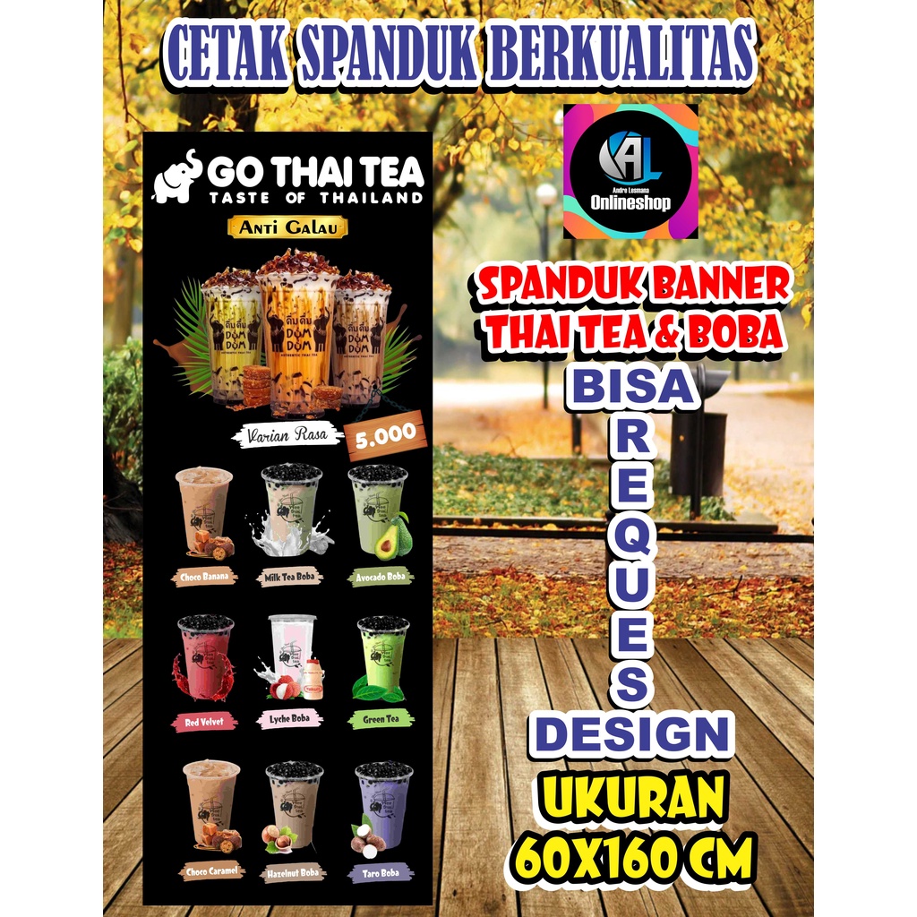 Jual Spanduk Banner Boba And Thai Tea Shopee Indonesia 8059
