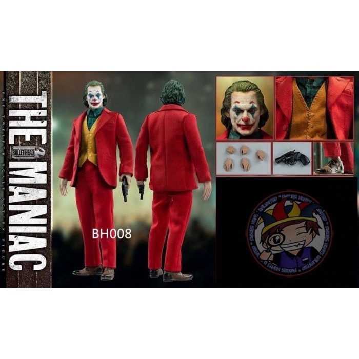 Jual Head-Bobble- Bullet Head 1/12 The Maniac Joker Clown -Bobble-Head ...