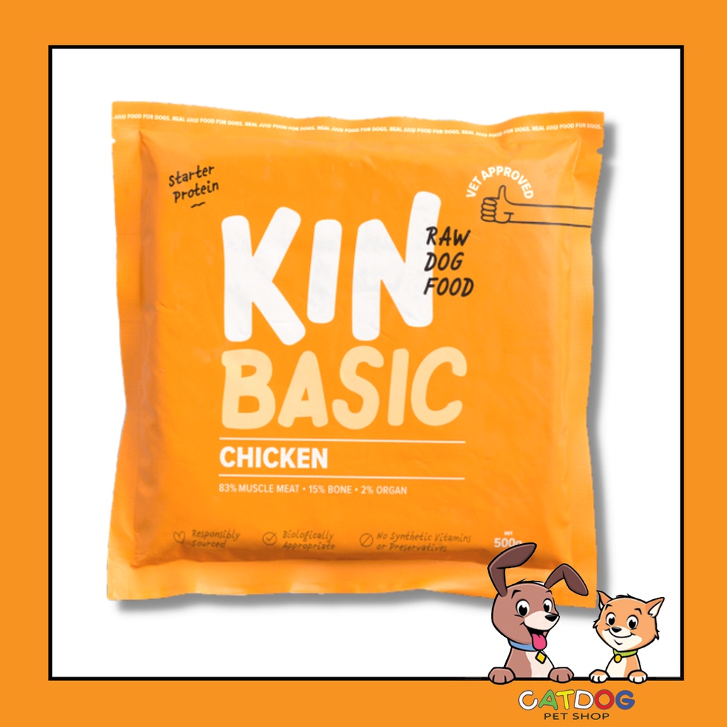 Jual KIN Raw Dog Food Sensitive Diet / Basic Chicken 500gr | Shopee ...
