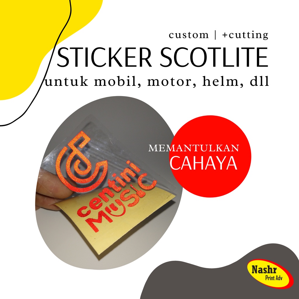 Jual Sticker Scotlite Nyala Reflektor Stiker Skotlet Custom Shopee