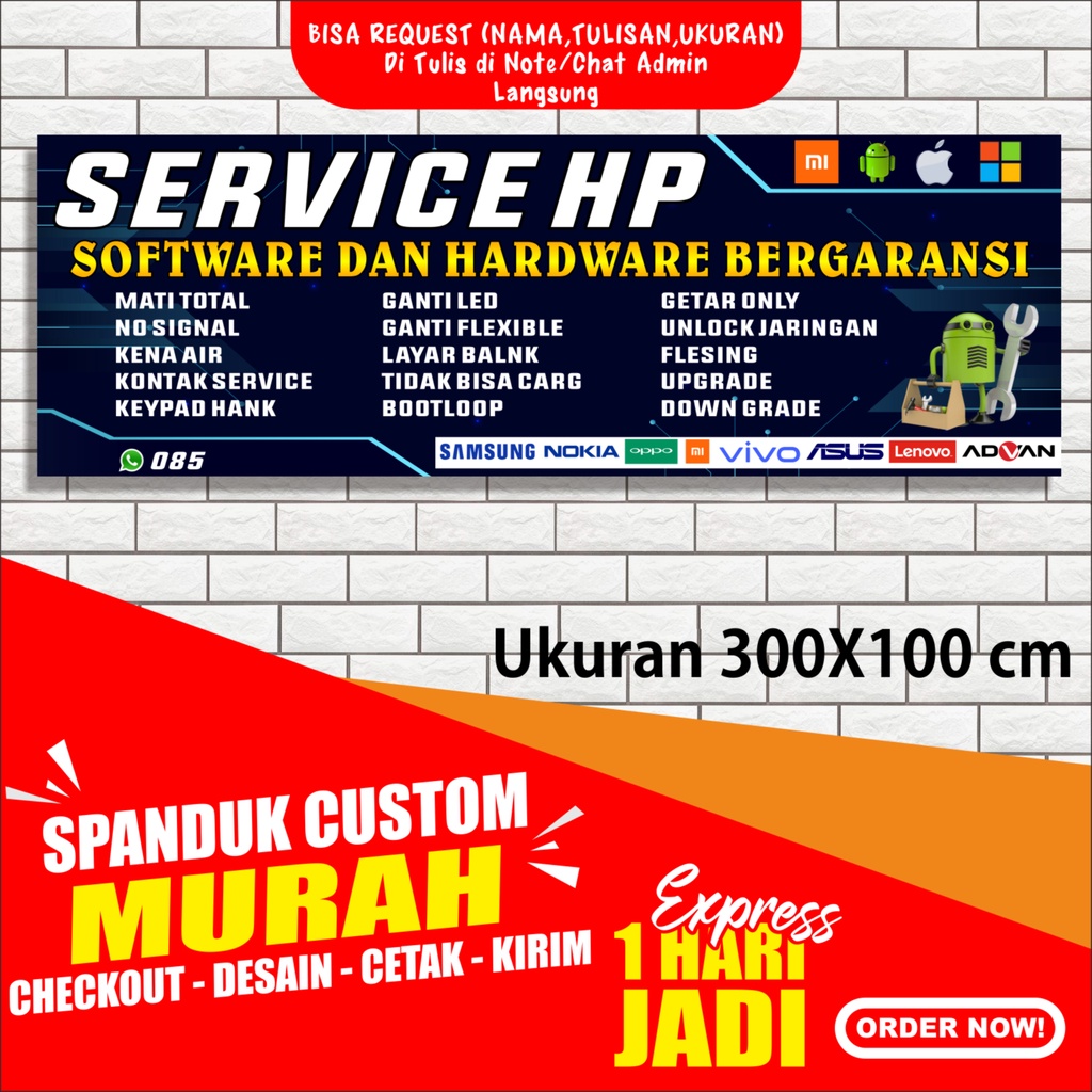 Jual SPANDUK BANNER BACKDROP SERVICE HP CETAK SPANDUK SERVICE HP MURAH UKURAN X Cm