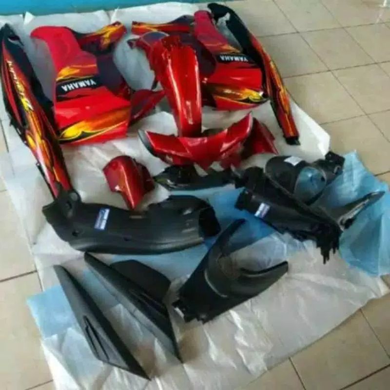 Jual Full set body kasar & halus Jupiter Z Burhan Merah Hitam Plus