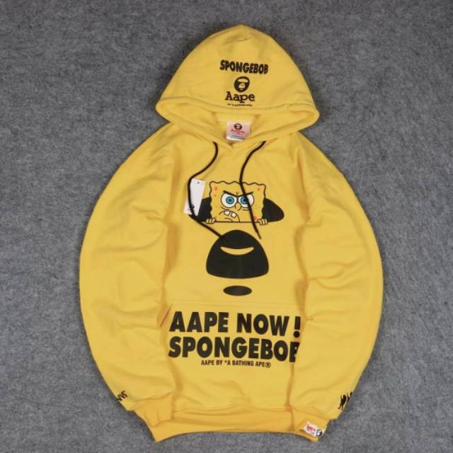 Jual HOODIE AAPE NOW SPONGEBOB Shopee Indonesia