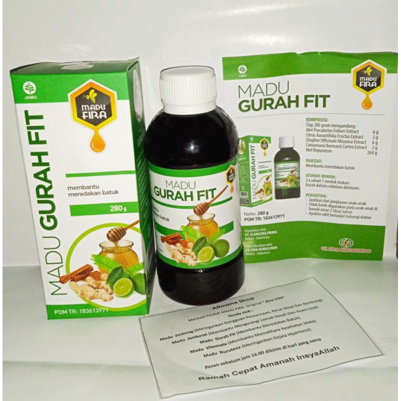 Jual Madu Gurah Fit Sirup Obat Batuk Dan Sesak Nafas Herbal Shopee Indonesia 4364