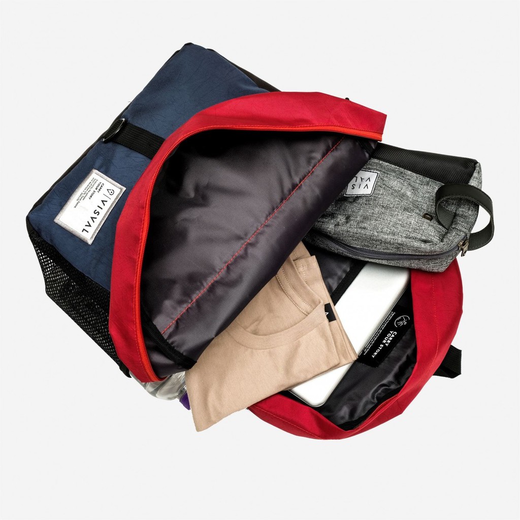 Jual Tas Ransel Visval / Tas Punggung Backpack Visval Dazzle Red Navy ...