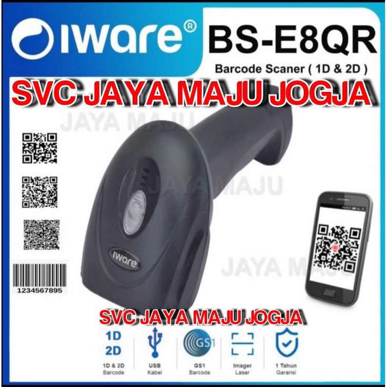 Jual IWARE BS E8QR - USB - 1D 2D || BARCODE SCANNER - CMOS AREA IMAGER ...