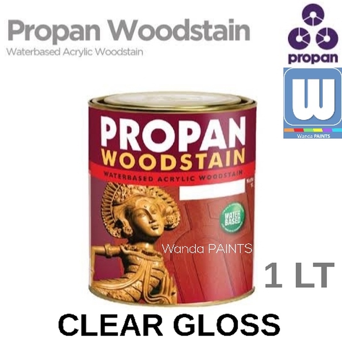 Jual kayucat propan woodstain waterbased clear gloss 1 liter / pws 631