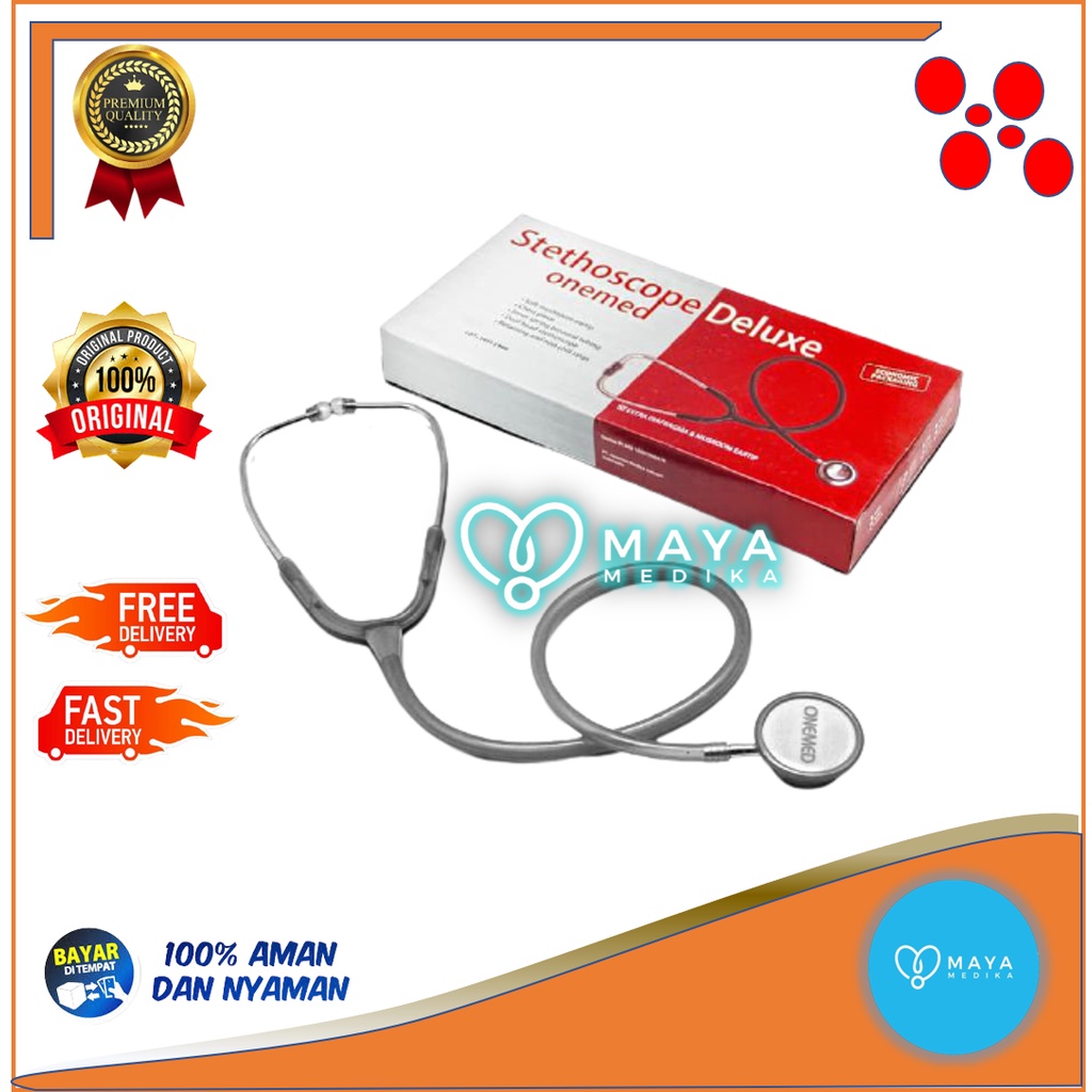 Jual Stetoskop Onemed Transparan Deluxe Abu Abu Shopee Indonesia 4555