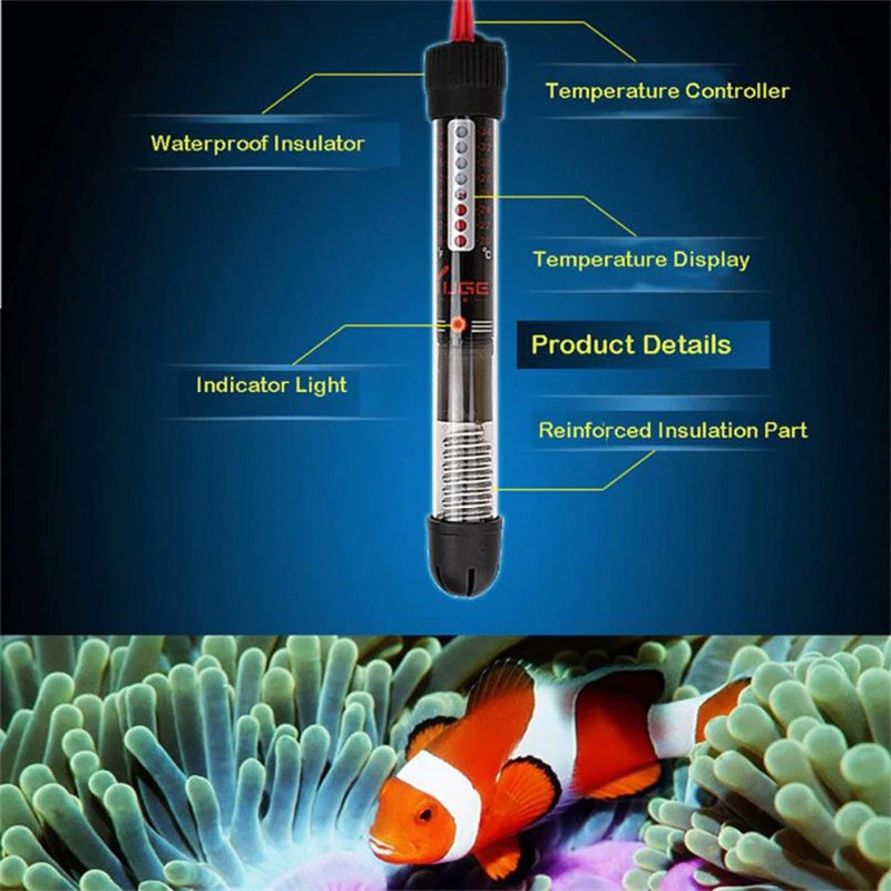 Jual alat Pengatur Suhu Air otomatis Submersible Aquarium water Heater