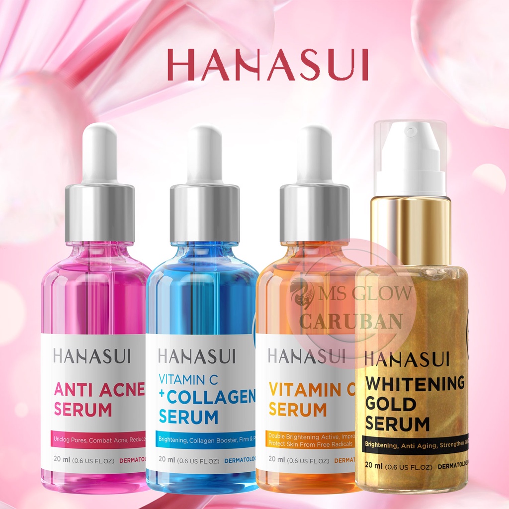 Jual HANASUI SERUM WHITENING GOLD ACNE VITAMIN C + COLLAGEN 100% ...