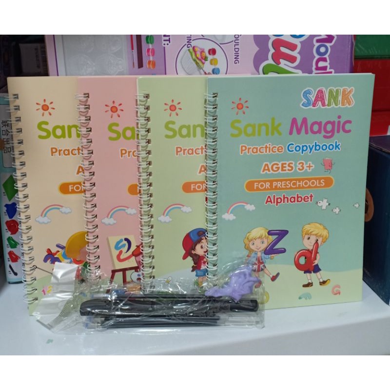 Jual Buku belajar gambar dan menulis anak, English set magic book