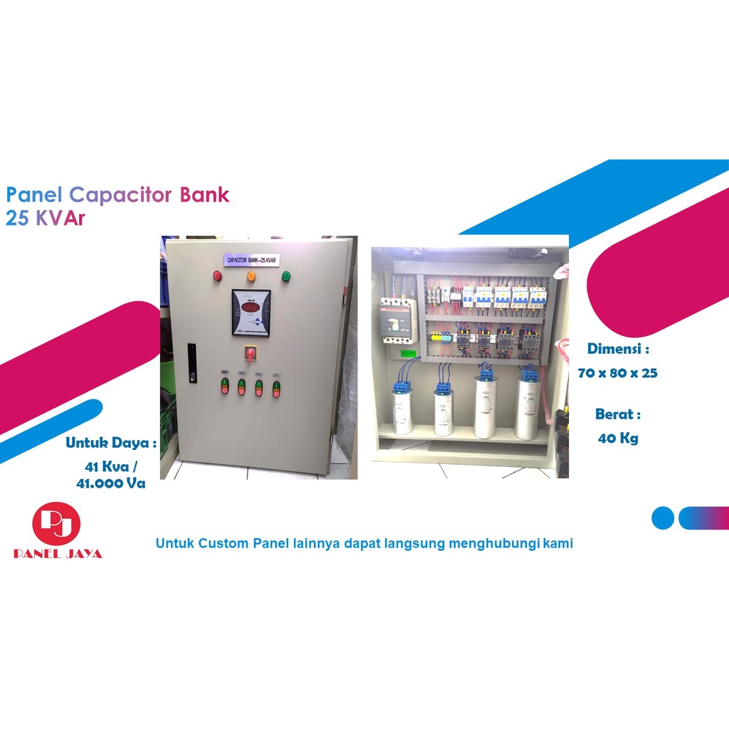 Jual Panel Kapasitor Bank 25 KVAr (Panel Capacitor Bank Perbaikan Cosphi) Shopee Indonesia