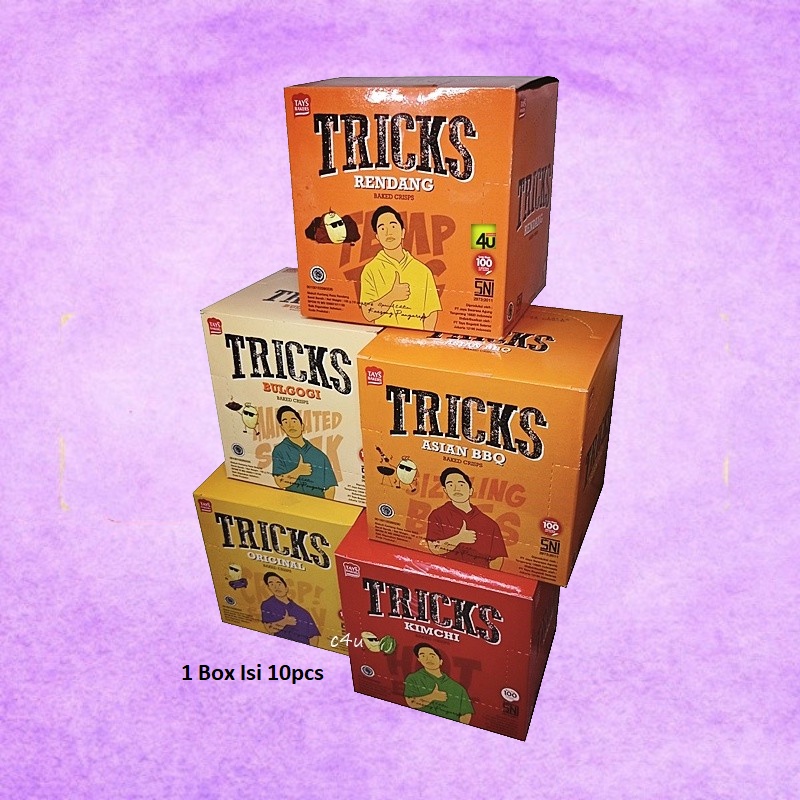 Jual Tricks Baked Crisps Potato Biscuit 1 Box Isi 10pcs 18gr Gram