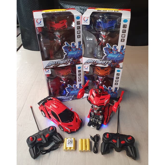 Jual MAINAN MOBIL REMOTE KONTROL BISA BERUBAH JADI ROBOT RC SPORT CAR ...