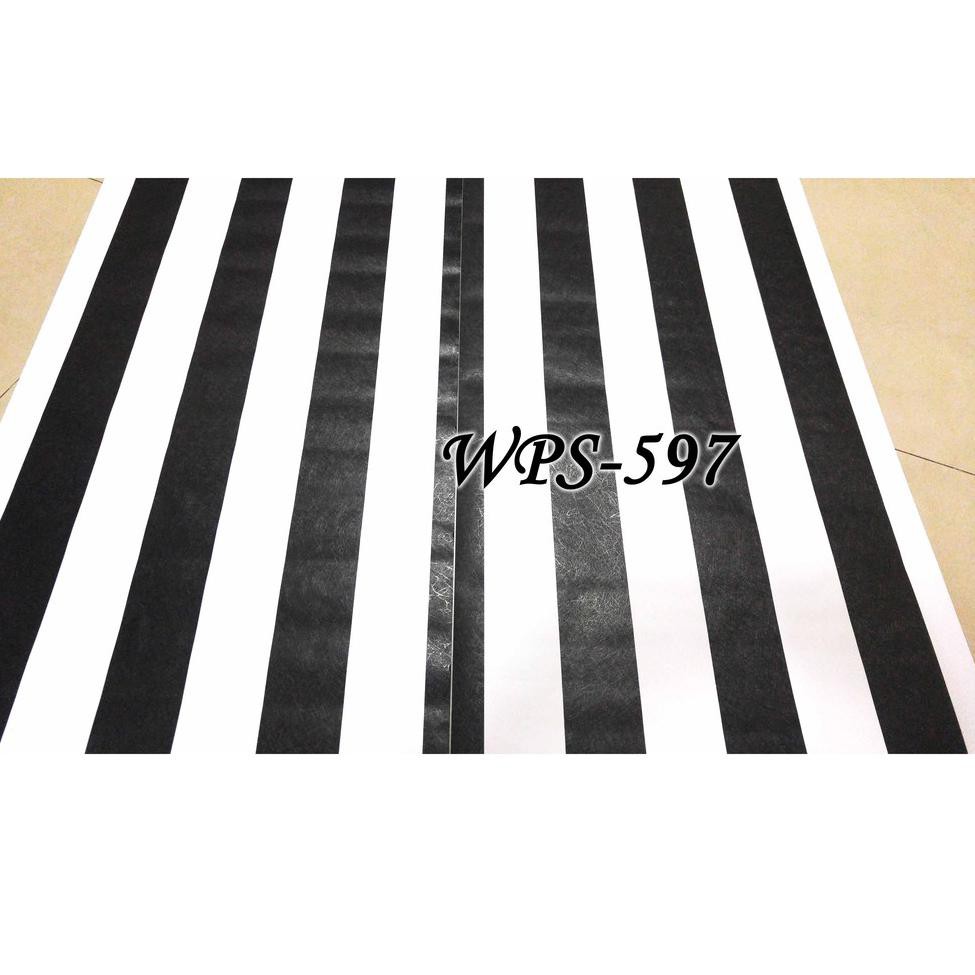Jual Flashϟsale METH WPS597 GARIS HITAM PUTIH WALLPAPER STICKER WAL