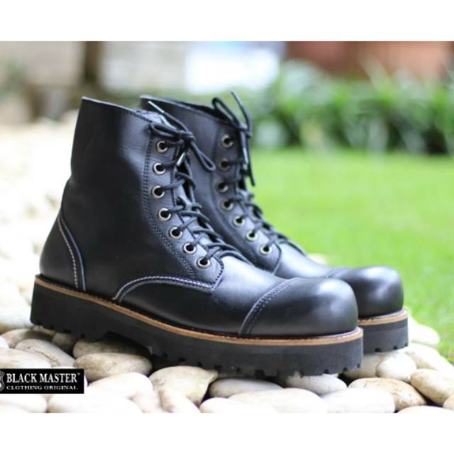 Jual SEPATU BOOTS UNDERGROUND ROCKERS PRIA KULIT ASLI BLACK MASTER ...