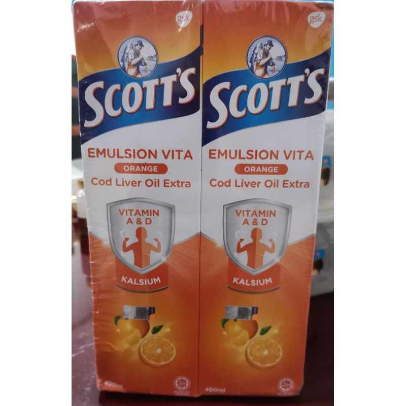 Jual SCOTT'S Emulsion Malaysia Rasa Orange 400 ml | Shopee Indonesia