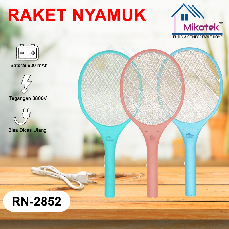 Jual Mikotek 2852 Raket Nyamuk Mikotek Recharger Cas + Kabel cas Raket ...