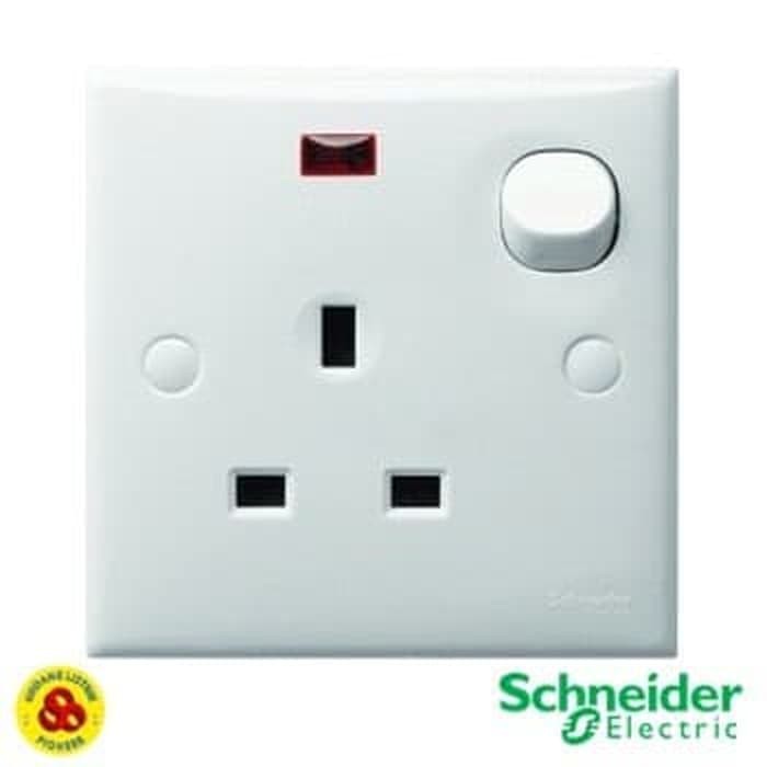 Jual Schneider Stop Kontak Ac Pin Classic E Nr We Pin Socket Ac With Indicator Lamp White