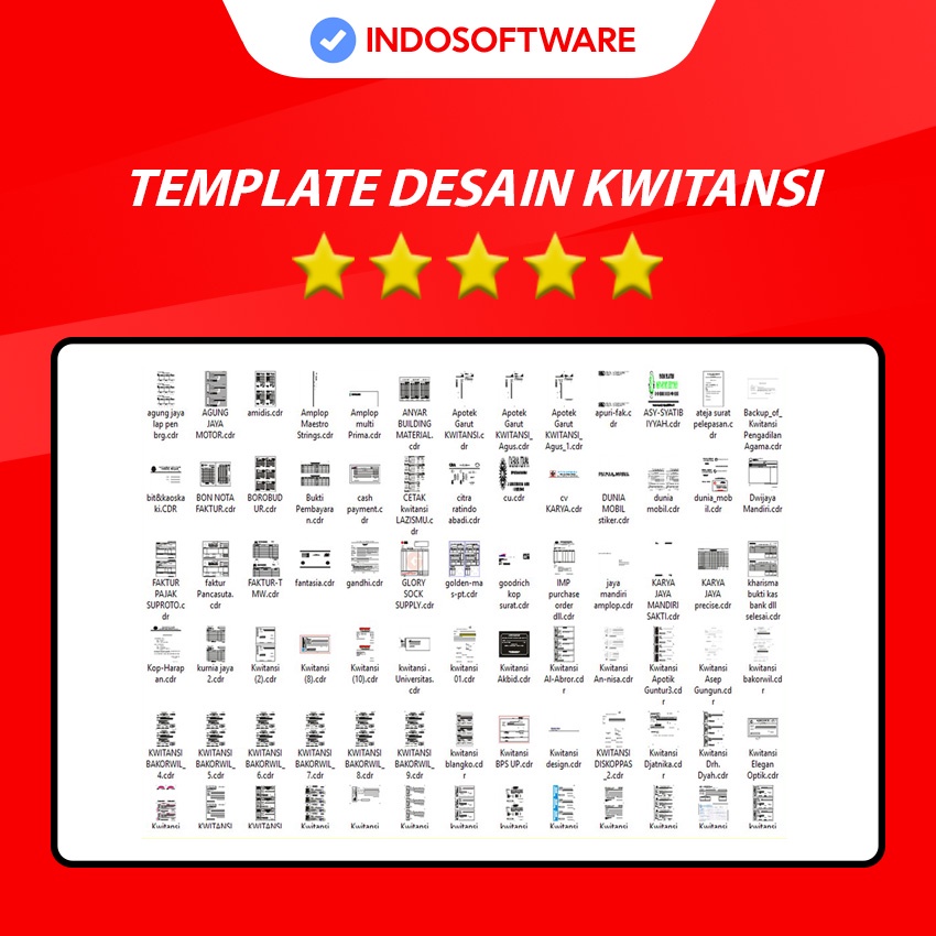 Jual Paket Ratusan Template Desain Kwitansi Kuitansi Struk Nota Faktur Resep Surat Jalan Premium