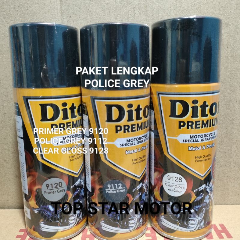 Jual Pilok Paket Lengkap Cat Diton Premium Primer Grey 9120 Police Grey