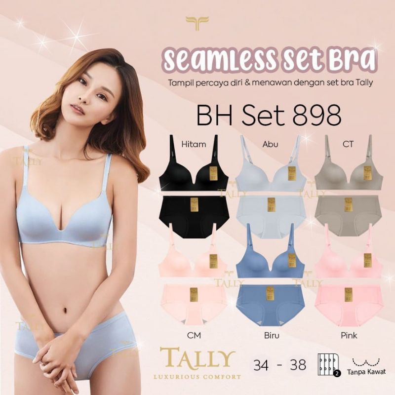 Jual miniset tally 180/ semi bra lapisan busa tipis tampa kawat random -  Kota Bekasi - P Clothes